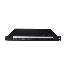 1U 上架式机箱，用于全长卡或 ATX/ MicroATX 母板，配有双SAS/ SATA硬盘托架